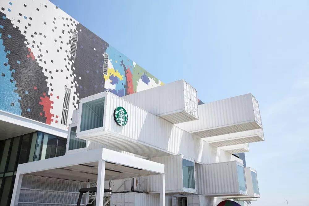 广西由隈研吾设计，星巴克在台湾的首家集装箱门店！