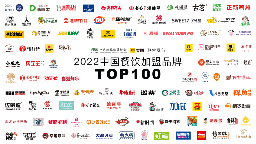 广西2022中国餐饮加盟品牌TOP100，看看有没有你的品牌